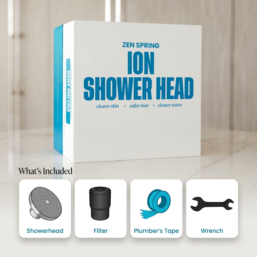 Zen Spring Ion Shower Head