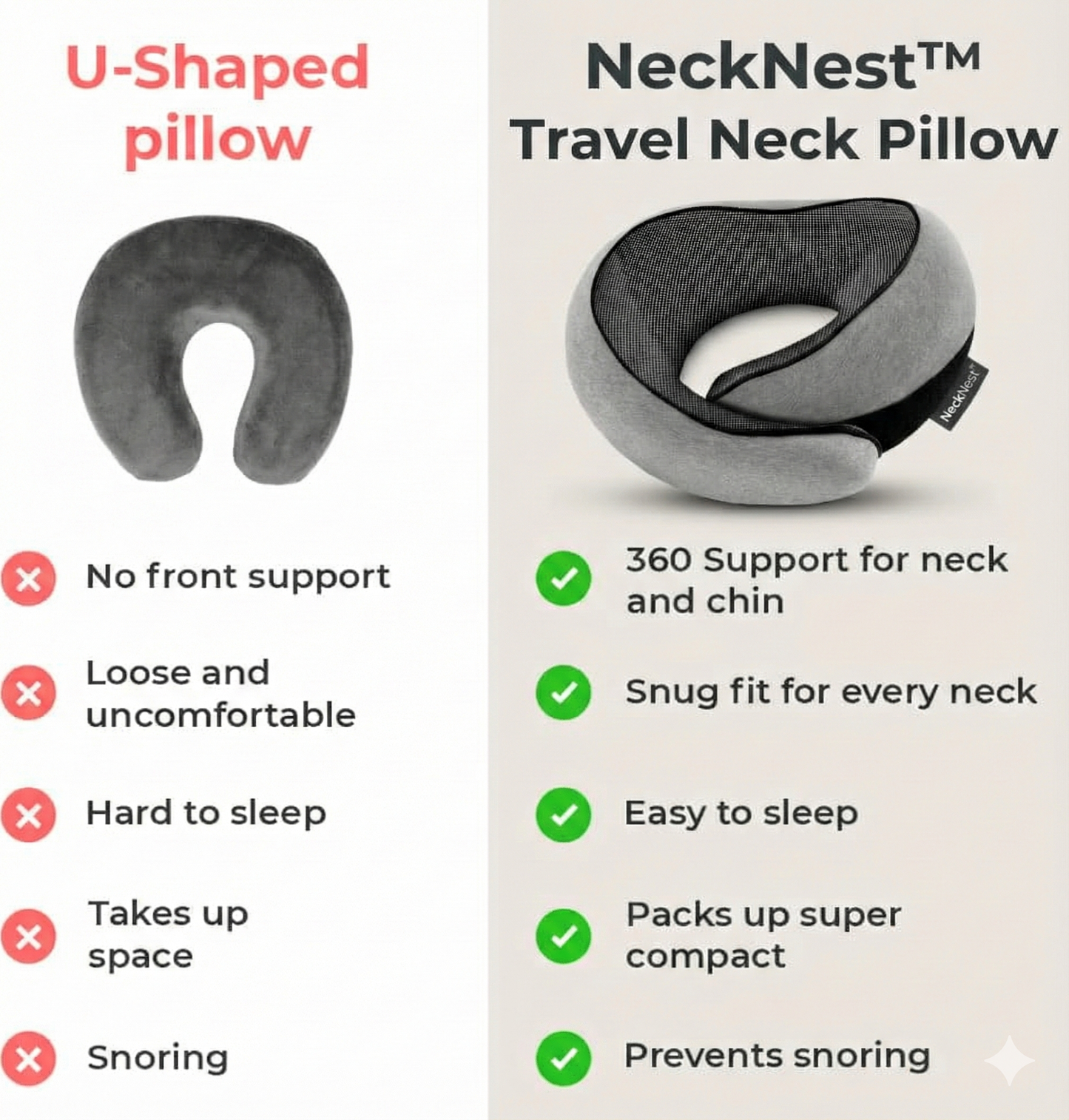 NeckNest® Travel Pillow