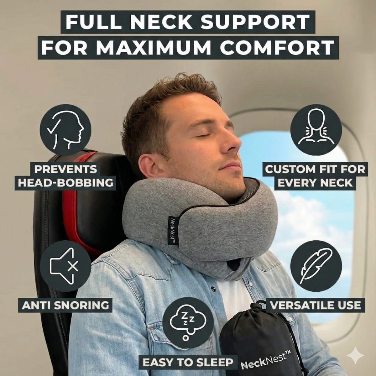 NeckNest® Travel Pillow