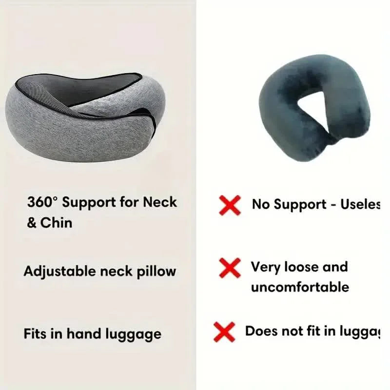Premium Memory Foam Travel Neck Pillow
