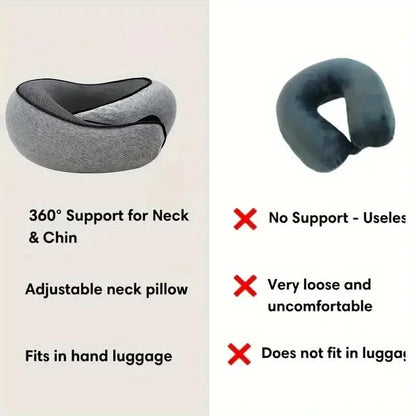 Premium Memory Foam Travel Neck Pillow